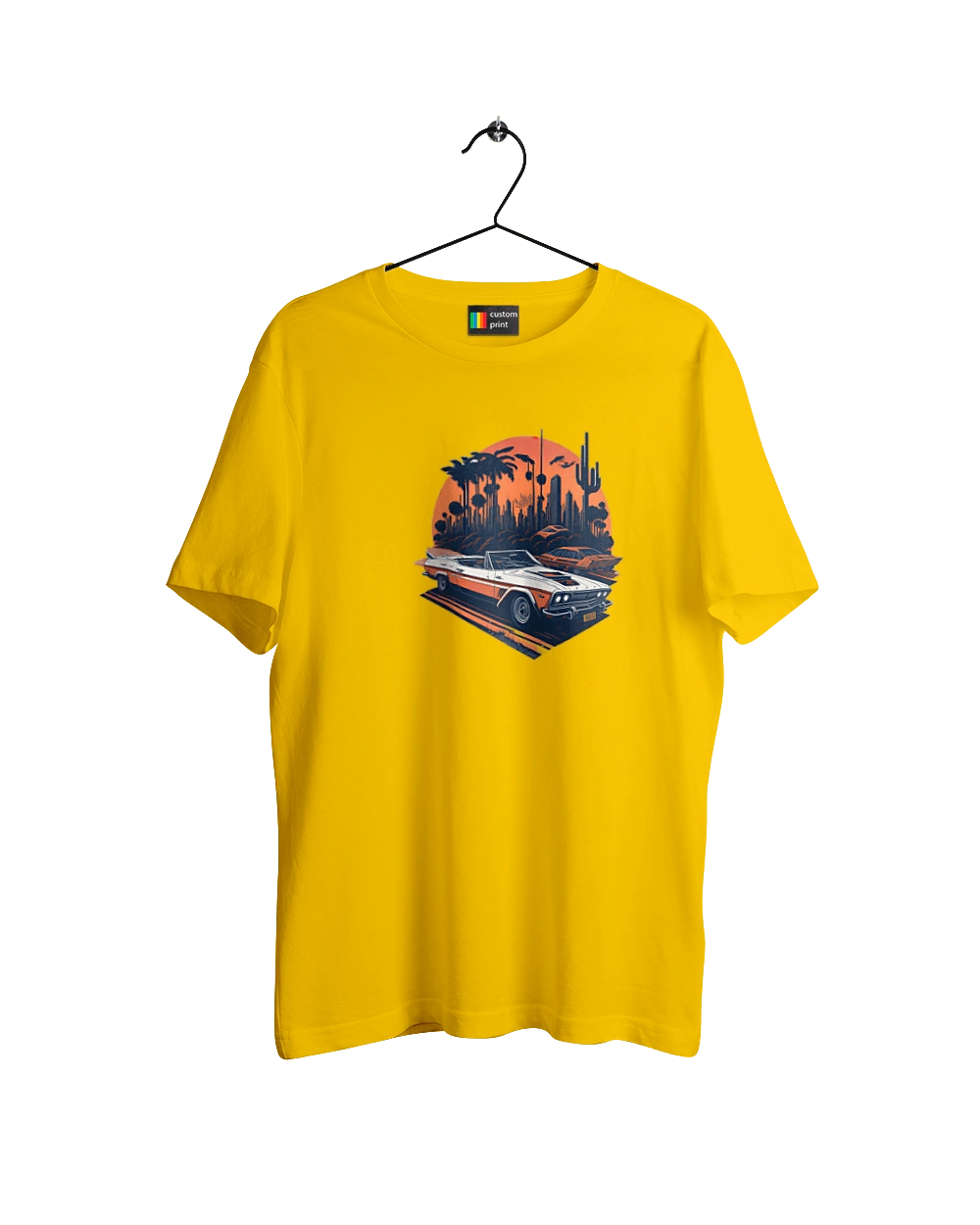 Beautiful car at sunset