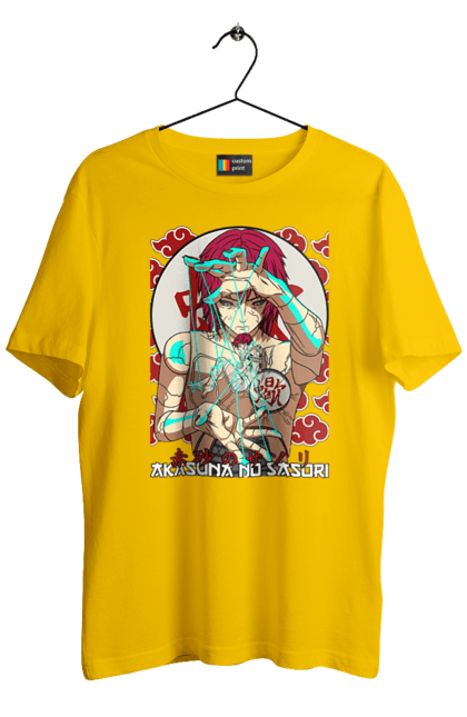 Men's t-shirt with prints Naruto Sasori. Anime, character, manga, naruto, ninja, sasori, tv series. 2070702