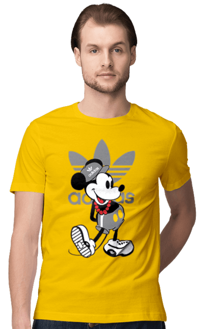 Men's t-shirt with prints Adidas Mickey Mouse. Adidas, cartoon, disney, mickey, mickey mouse. 2070702