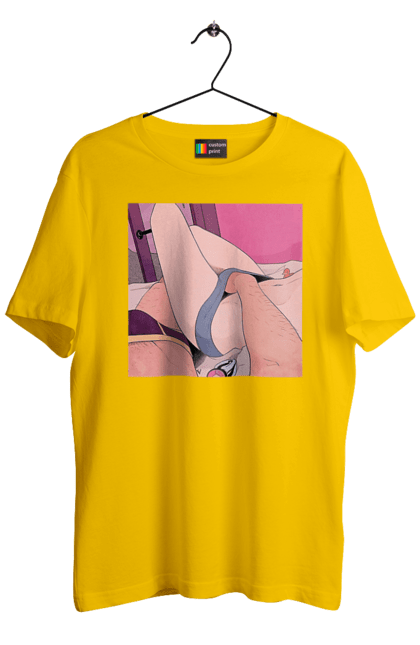 Футболка чоловіча з принтом "Чоловіча Рука В Жіночих Трусиках". Гра, ліжко, труси. 2070702