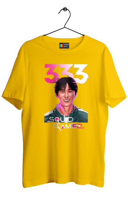 Футболка чоловіча з принтом "Гра в кальмара Лі Маянґ гі". 333, lee myung gi, lee myung-gi, netflix, squid game, гра в кальмара, гравець 333, лі маянґ-гі, нетфлікс, серіал. 2070702