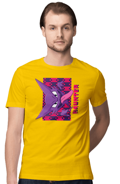 Men's t-shirt with prints Haunter. Anime, games, haunter, nintendo, pokemon, pokemon go. 2070702