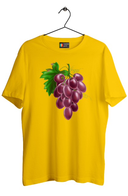 Футболка чоловіча з принтом "Виноград". Виноград, фрукт. 2070702