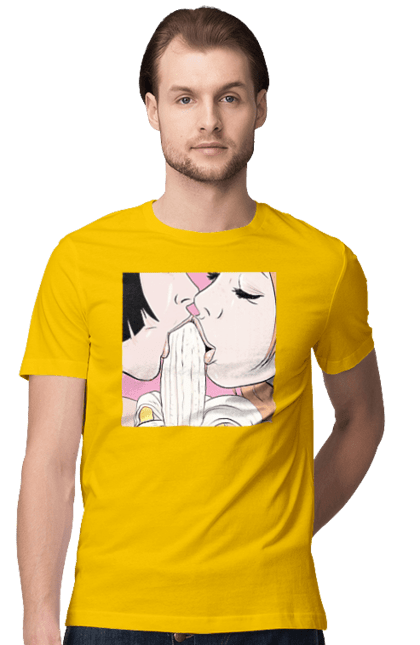 Футболка чоловіча з принтом "Дівчата Їдять Банан". Лизати, смоктати. 2070702