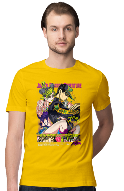 Men's t-shirt with prints JOJO Jolyne Cujoh. Anime, jojo, jojo`s bizarre adventure, jojo’s bizarre adventure, jolyne cujoh, manga. 2070702