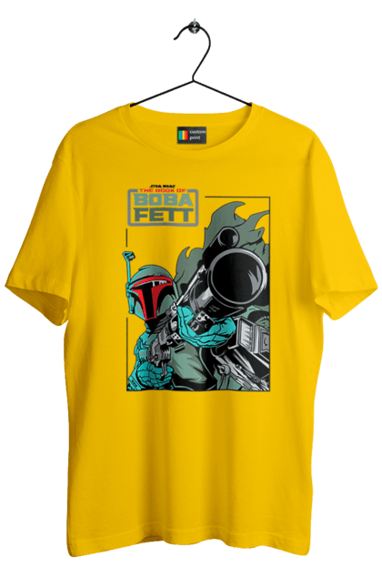 Men's t-shirt with prints Boba Fett. Bob fett, boba fett, clone, head hunter, star wars. 2070702