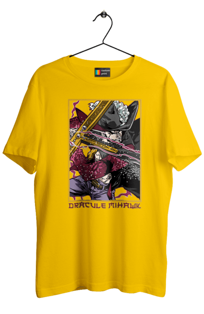 Men's t-shirt with prints One Piece Dracule Mihawk. Anime, dracule mihawk, manga, mihawk, one piece, straw hat pirates. 2070702