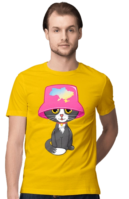 Cat with a map of Ukraine