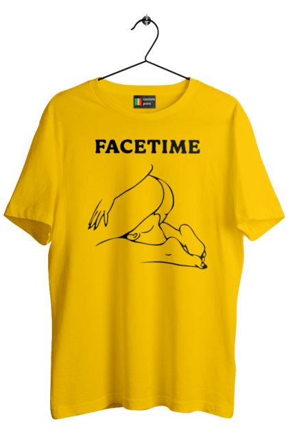 Футболка чоловіча з принтом "Фейстайм". Вульгарна, гумор, прикольна, смішна, фейстайм. 2070702