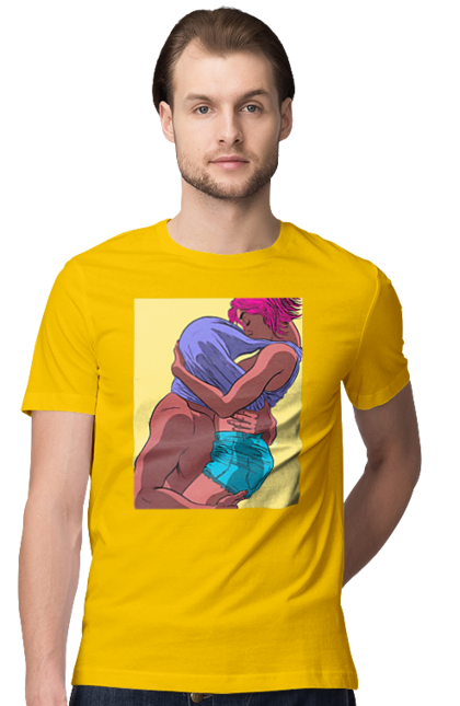 Футболка чоловіча з принтом "Чоловік Під Майкою У Дівчата". Пристрасть, сиськи. 2070702