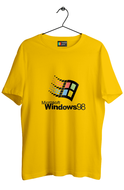 Футболка чоловіча з принтом "Windows98". Angular, c, css, html, it, javascript, jquery, php, python, react, svelt, vue, айтишник, айті, гумор, код, кодувати, прогер, програміст, програмісти, ти ж, ти ж програміст, тиж програміст. 2070702