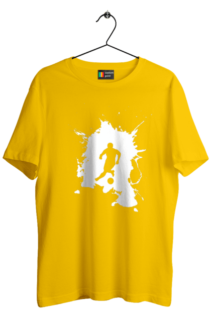 Футболка мужская с принтом Мы больны футболом. Ворота, гол, мяч, победа, сборная, спорт, турнир, украина, футбол, чемпионат. 2070702