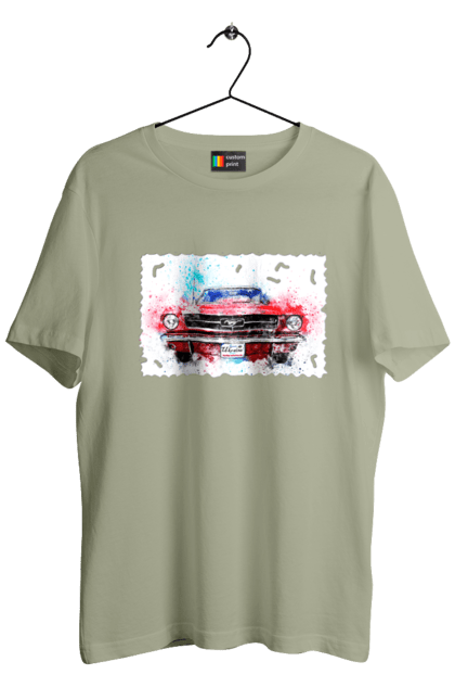 Футболка чоловіча з принтом "Автомобіль мустанг". Автомобіль мустанг, донати, допомога, дорога, колесо, конь, машина, мустанг, пейпел, україна. 2070702