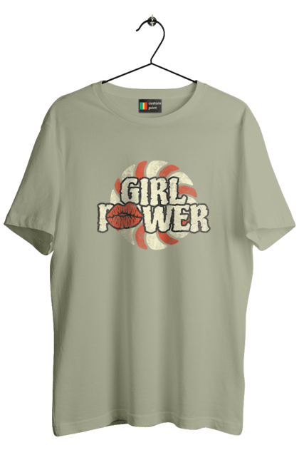 Men's t-shirt with prints Girl Power. Female power, feminism, girl power, girls, girls can, independence, motto, power, women. 2070702