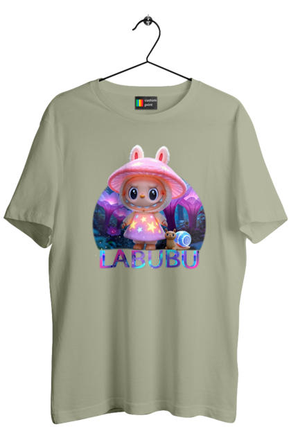 Футболка чоловіча з принтом "Лабубу". Брелок лабубу, іграшка лабубу, лабубу, лабубу кока кола, лялька лабубу, мерч лабубу, мила, рожева лабубу, смішна лабубу. 2070702