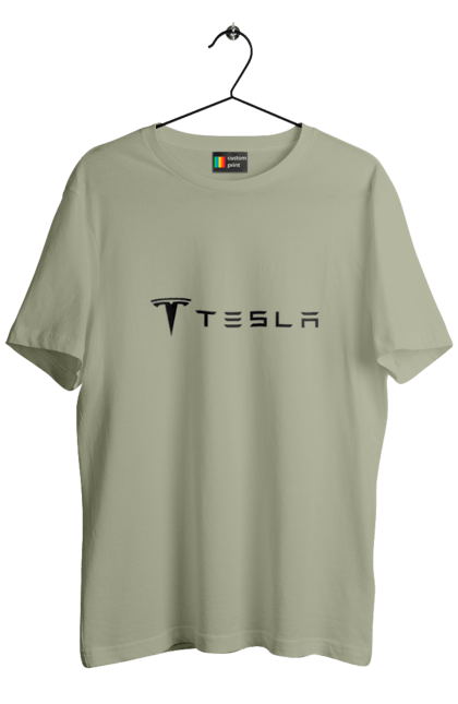 Men`s t-shirt with prints Tesla. Tesla. 2070702