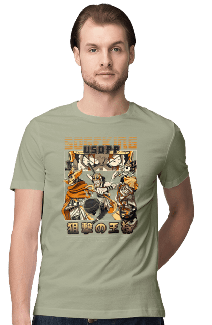 Men's t-shirt with prints One Piece Usopp. Anime, manga, one piece, sniper, straw hat pirates, usopp. 2070702