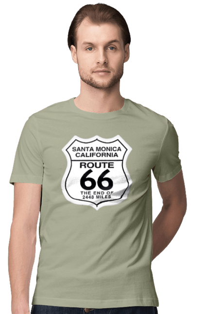 Футболка чоловіча з принтом "Route 66". Байк, байкер, байкер клуб, брат, брати, брутал, гарячий асфальт, гарячий кінь, гарячий стрижень, дорога 50, дорога 66, дорога 80, дороги америки, дороги україни, жага швидкості, клуб байкерів, мотоцикл, мотоцикліст, справжній чоловік, чувак, швидкість. 2070702