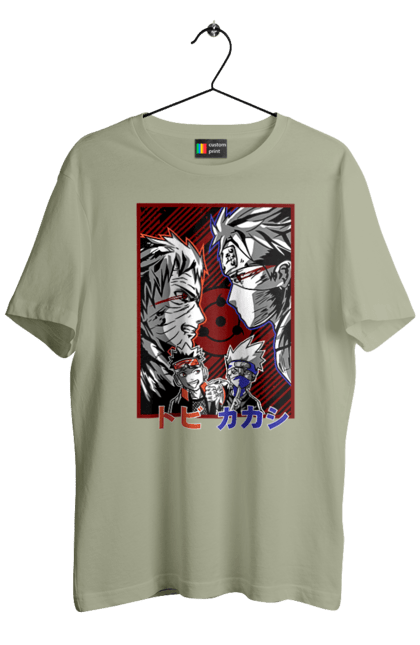 Men's t-shirt with prints Naruto Kakashi Hatake. Anime, kakashi, manga, naruto, shinobi, shonen, team number 7. 2070702