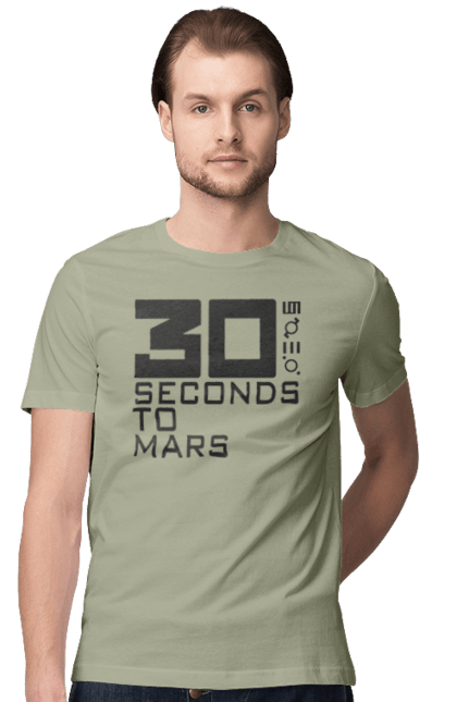 Футболка мужская с принтом Thirty Seconds to Mars. 30 seconds, 30 секунд, thirty seconds, альтернативный рок, группа, музыка, рок, хард-рок. 2070702