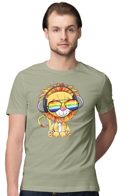 Lion In Glasses And Headphones
