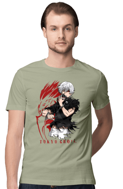 Футболка мужская с принтом Токийский гуль. Kaneki ken, tokyo ghoul, аниме, драма, канеки кен, манга, токийский гуль, ужасы, фантастика. 2070702