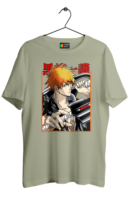 Футболка чоловіча з принтом "Бліч Куросакі Ічіґо". Anime, bleach, ichigo kurosaki, manga, аніме, бліч, ічіго, куросакі ічіґо, манга. 2070702