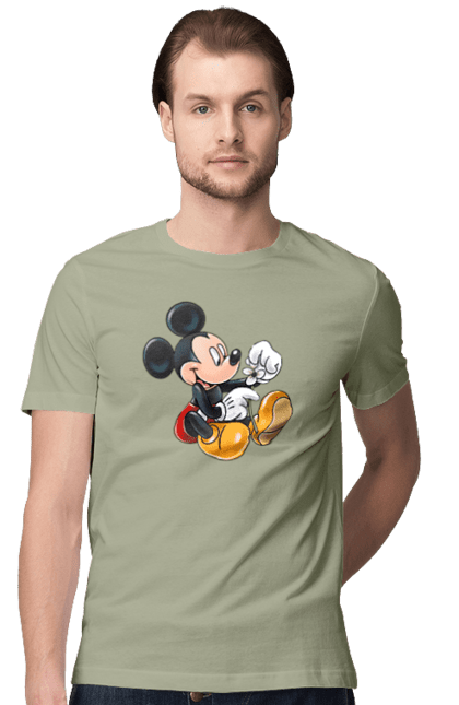 Футболка мужская с принтом Микки Маус. Mickey mouse, дисней, микки, микки маус, мультфильм. 2070702