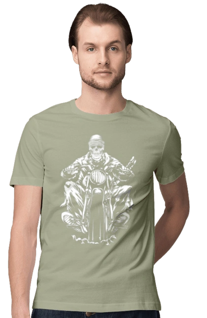 Skull on a motorcycle