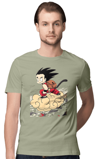 Футболка мужская с принтом Жемчуг дракона Сон Гоку. Anime, dragon ball, manga, son goku, tv series, аниме, гоку, жемчуг дракона, манга, сон гоку. 2070702