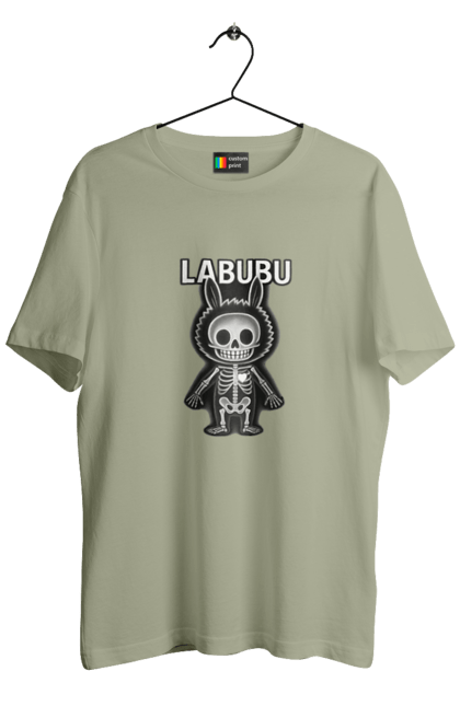 Men`s t-shirt with prints Labubu. Anatomy, brushes, chornobile, cutecreepy, heart that needs to glow, labubu, minimalism, scull, skeleton, x-ray. 2070702