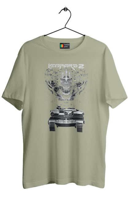 Футболка чоловіча з принтом "Леопард 2". Зсу, леопард, леопард 2, танк, танк леопард 2. 2070702