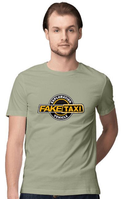 Men`s t-shirt with prints Fake taxi. Fake taxi, jokes, porn hub. 2070702