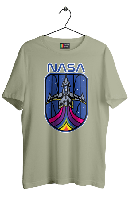 Men's t-shirt with prints NASA. Aeronautics, astronautics, aviation, nasa, research, rocket, science, space, technologies, usa. 2070702