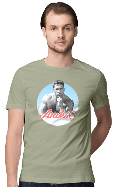 Футболка чоловіча з принтом "Біллі Херрінгтон". Аніки, біллі, біллі херрінгтон, гачі, гачімучі, гумор, прикольна, херрінгтон. 2070702