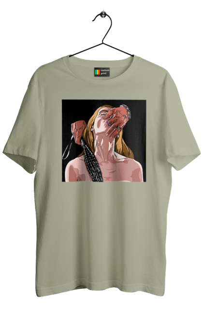Men`s t-shirt with prints Girl Captive Man With Whips. Passion, suck, whip. 2070702