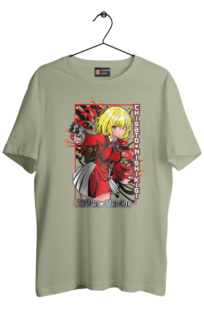 Men's t-shirt with prints Lycoris Recoil Chisato Nishikigi. Agent, anime, chisato nishikigi, lycoris recoil, manga. 2070702