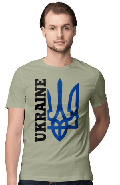 Футболка чоловіча з принтом "Герб України". Герб, україна. 2070702