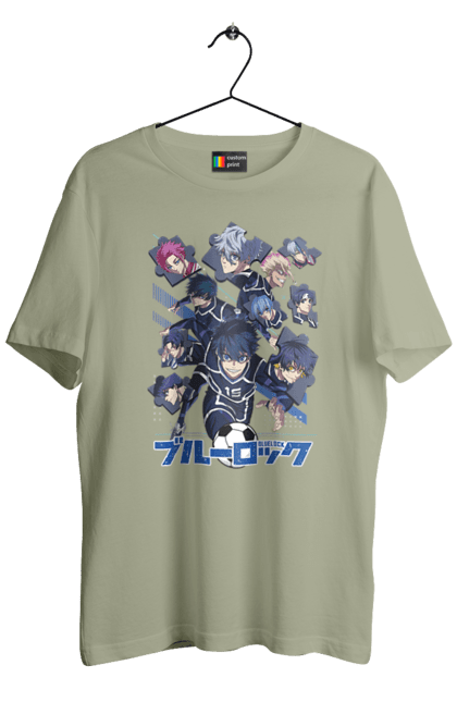 Men's t-shirt with prints Blue Lock. Anime, blue lock, blue prison, manga, sport, sports anime. 2070702