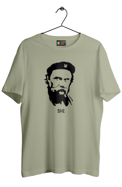 Футболка чоловіча з принтом "Шевченко". Берет, кобзарь, тарас, украина, шевченко. 2070702