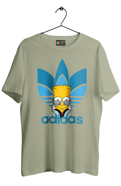 Футболка чоловіча з принтом "Adidas Барт". Adidas, bart, адідас, барт, мультфільм, серіал, сімпсон. 2070702