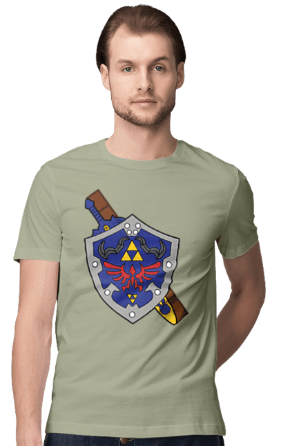 Men's t-shirt with prints The Legend of Zelda. Action movie, adventure, arcade, game, legend of zelda, nintendo, quest, shigeru miyamoto, video game, zelda. 2070702