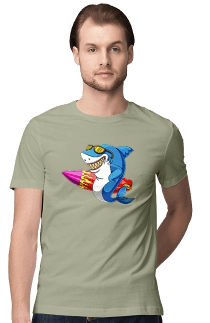 Shark With Glasses Surfing