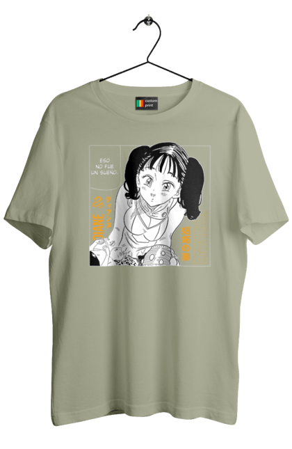 Men's t-shirt with prints Seven Deadly Sins Diane. Adventures, anime, comedy, diana, diane, fantasy, manga, seven deadly sins. 2070702