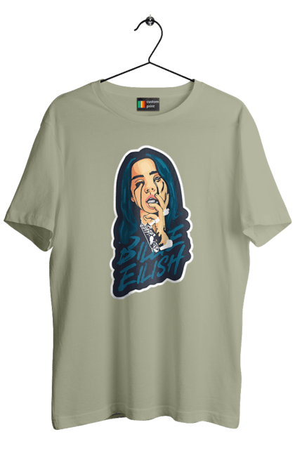 Футболка чоловіча з принтом "Billie Eilish". Активістка, біллі айліш, мизукант, права, співачка, тварини. 2070702