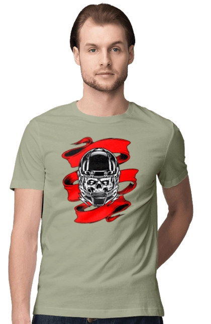 Череп в мотошлеме