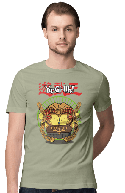 Men's t-shirt with prints Yu Gi Oh! Pompompurin. Brand, character, hello kitty, pompompurin, yu gi oh, yugio. 2070702