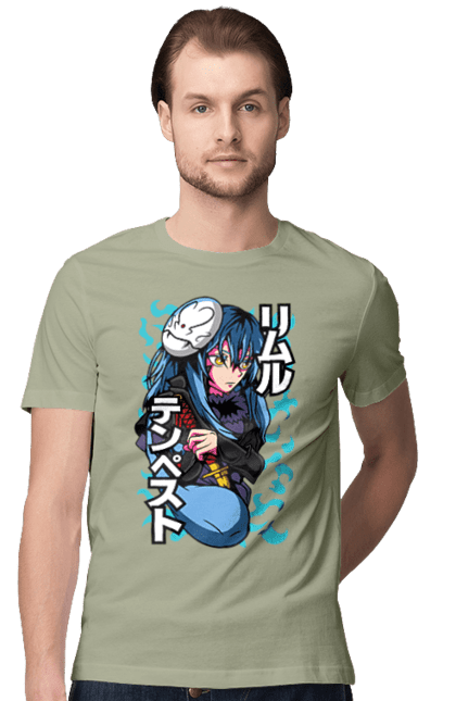 Men's t-shirt with prints Regarding Reincarnated to Slime Rimuru Tempest. Anime, manga, reincarnated to slim, reincarnated to slime, rimuru, rimuru tempest, short story, slime. 2070702