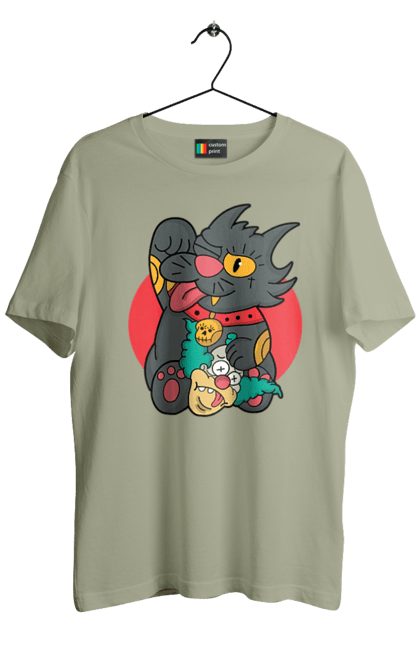 Men`s t-shirt with prints The Simpsons Krusty the Clown. Clown, krusty, krusty the clown, simpsons. 2070702