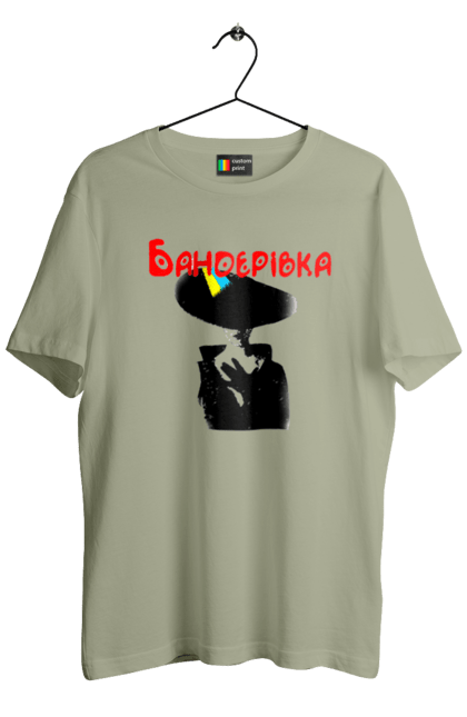 Футболка чоловіча з принтом "Бандерівка". Бандера, бандерівка, війна, військово повітряні війська, вірю в зсу, все, літак, ні війні, орки, слава україні, україна, українка. 2070702